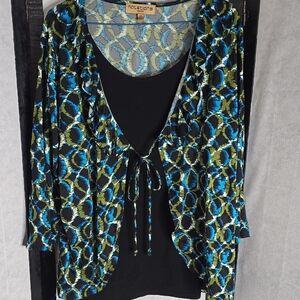 Notations Women's Black and Blue Blouse
